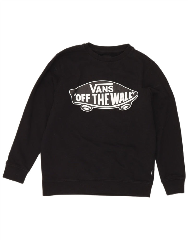 Vans Drenge Grafisk Sweatshirt Jumper 8-9 år Lille sort bomuld