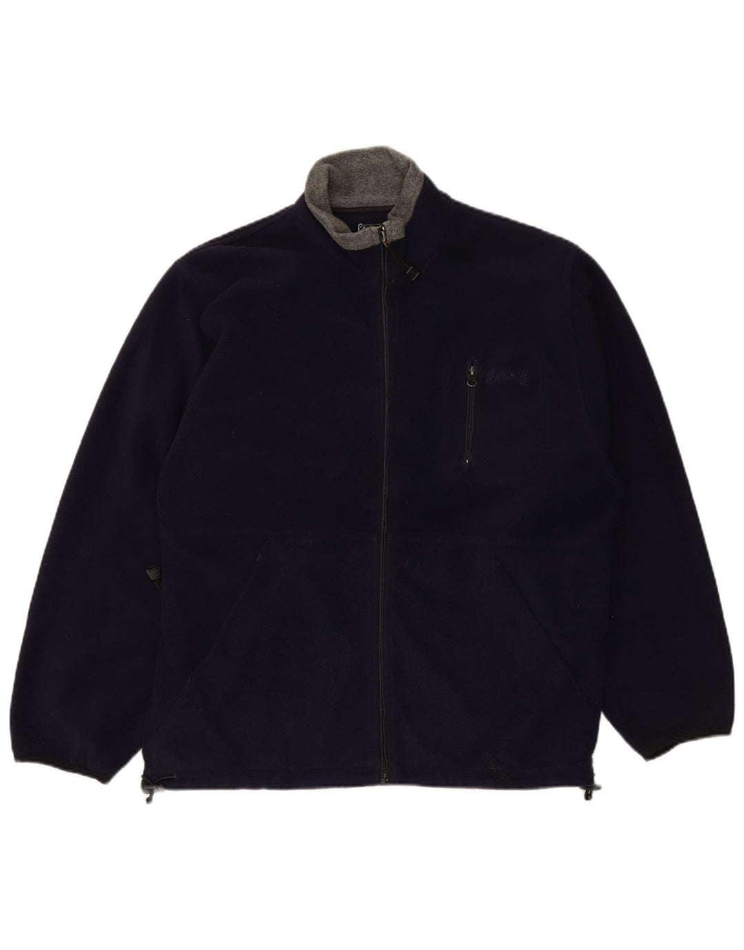 SCHOTT Fleecejakke til mænd UK 40 Stor marineblå polyester