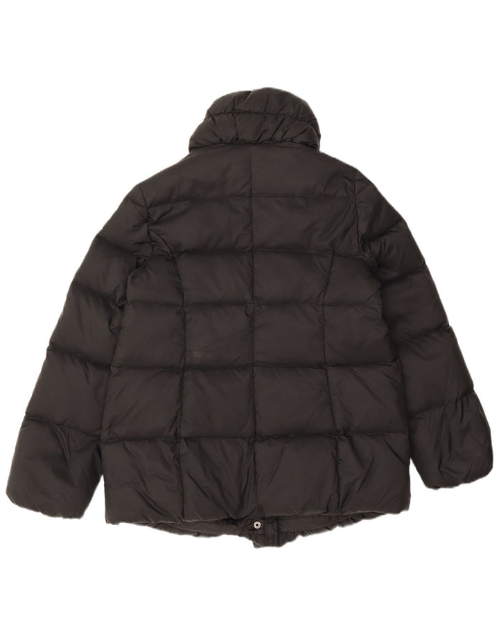 Benetton Dame Oversized Polstret Jakke UK 6 XS Sort Polyamid