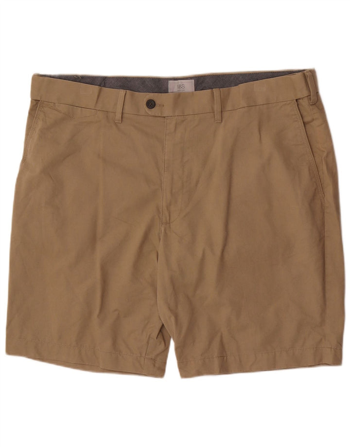 Marks & Spencer Herre Chino Shorts W42 2XL Beige Bomuld