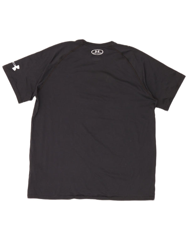 Under Armour Herre Heat Gear Grafisk T-Shirt Top XL Sort Polyester