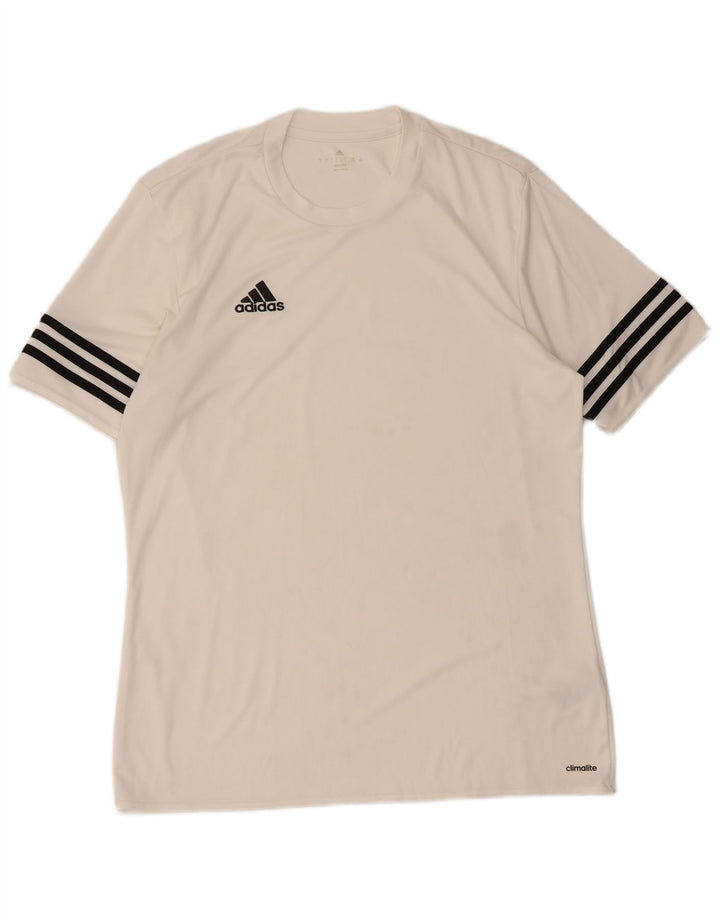 Adidas Herre Climalite T-Shirt Top Stor Hvid Polyester