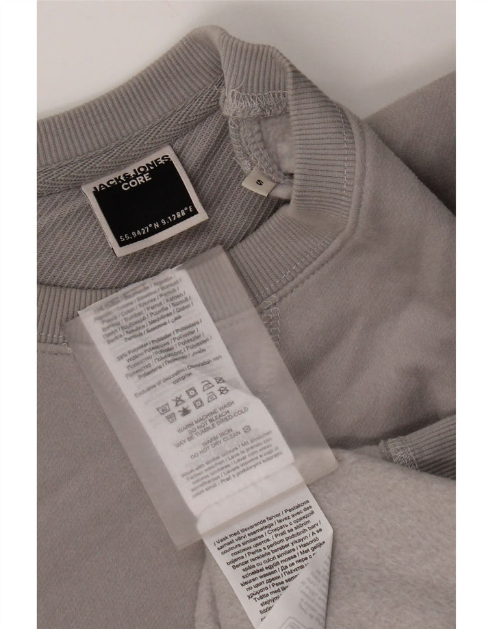 Jack & Jones Sweatshirt til mænd, lille grå bomuld