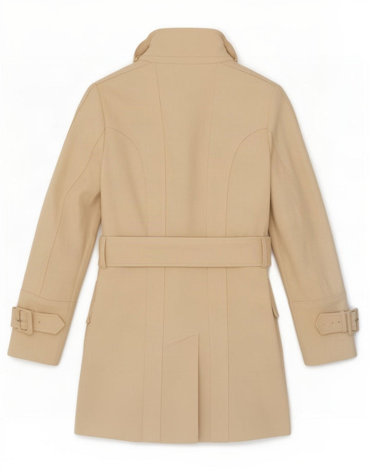 Zara Trench Coat til kvinder UK 12 Medium Beige Uld
