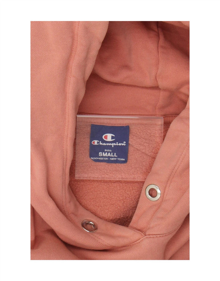 Champion Dame Grafisk Hoodie Jumper UK 10 Small Orange