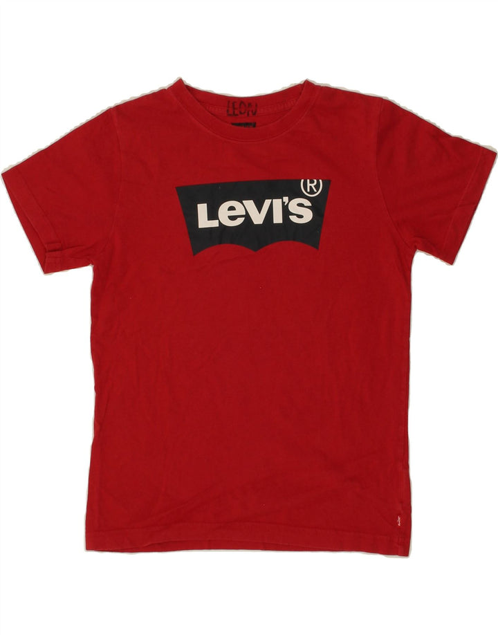 LEVI'S Boys Graphic T-Shirt Top 13-14 Years Medium Red Vintage Levi's and Second-Hand Levi's from Messina Hembry 