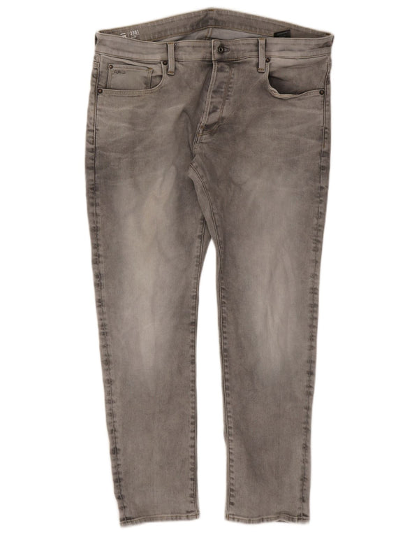 G-Star Herre 3301 Slim Jeans W36 L30 Grå Bomuld