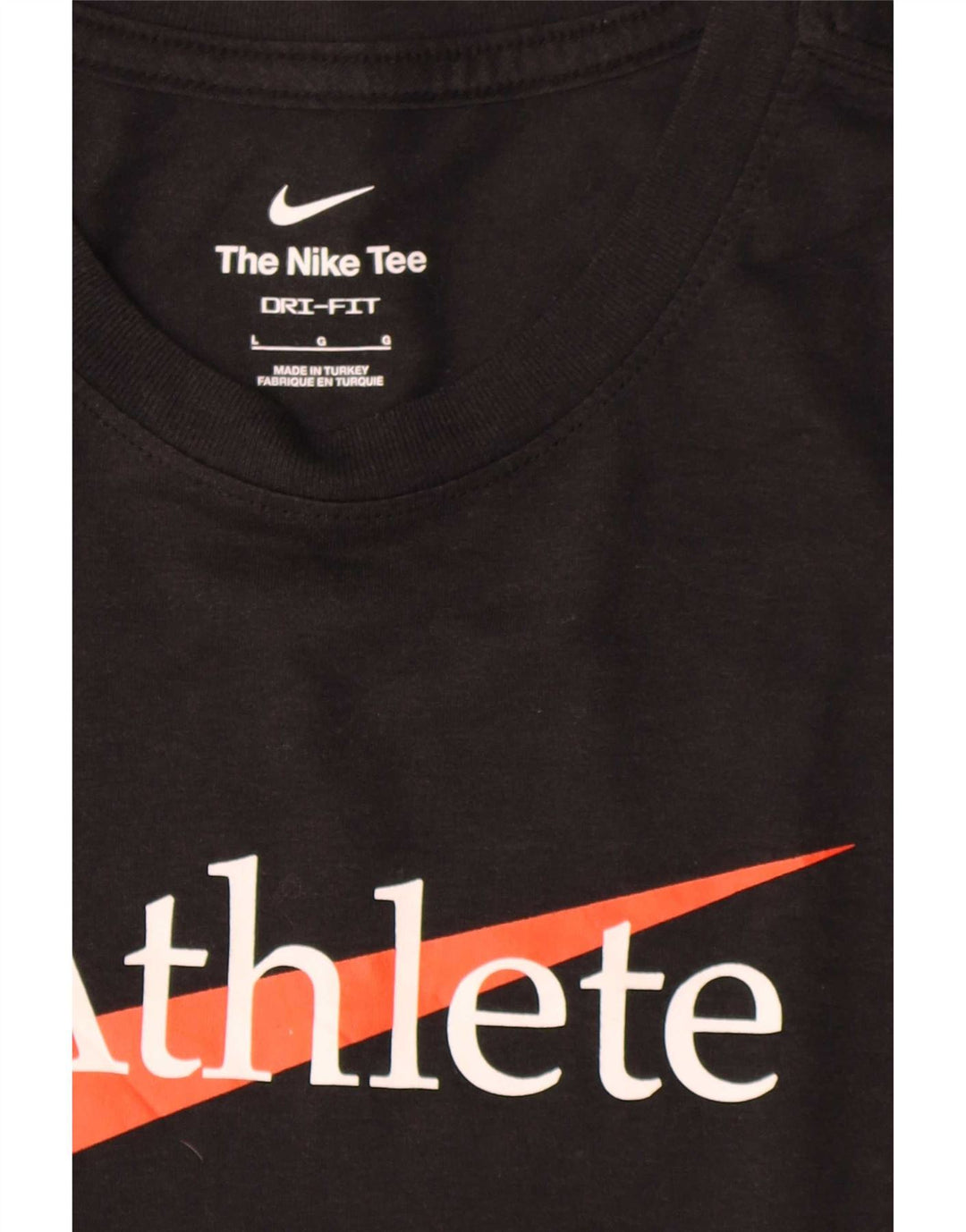 Nike grafisk T-shirt top til mænd, stor sort bomuld