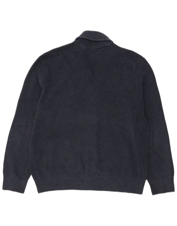 Marks & Spencer herre cardigan sweater 2XL marineblå polyester