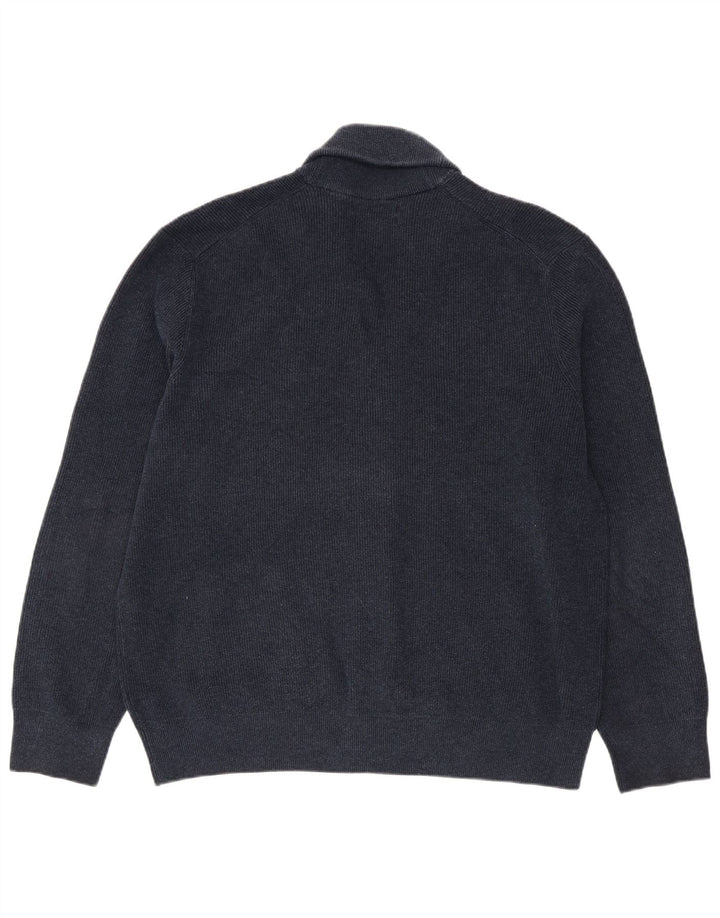 Marks & Spencer herre cardigan sweater 2XL marineblå polyester