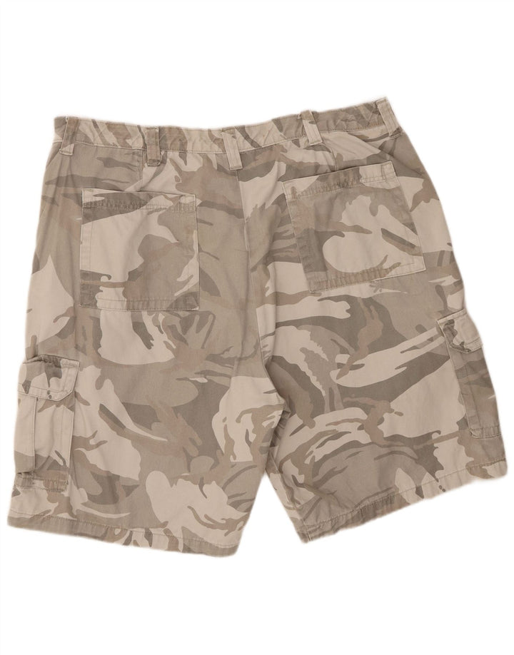 Wrangler Herre Cargo Shorts W42 2XL Grå Camouflage Bomuld
