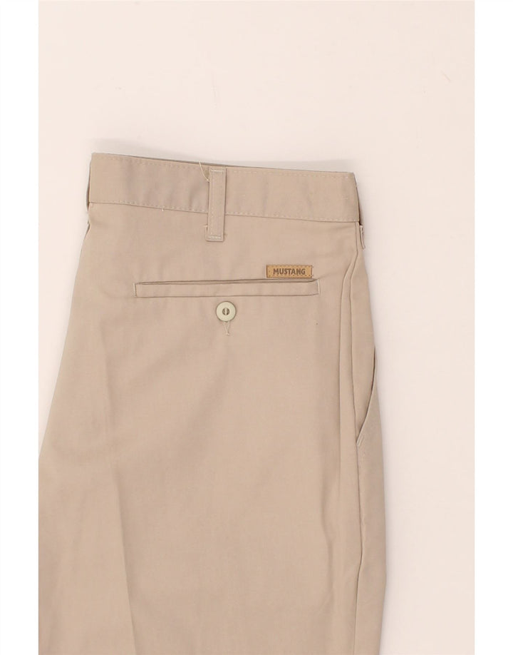 MUSTANG Mens Straight Chino Trousers W34 L31 Beige Vintage Mustang and Second-Hand Mustang from Messina Hembry 