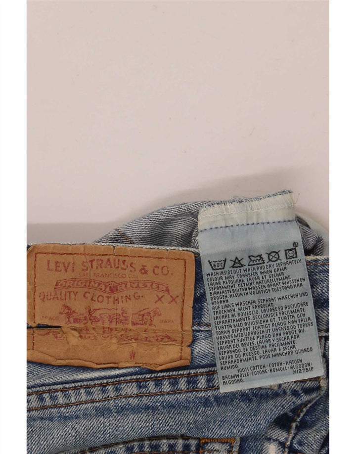 Levi's Men Distressed Straight Jeans W36 L32 Blå Bomuld