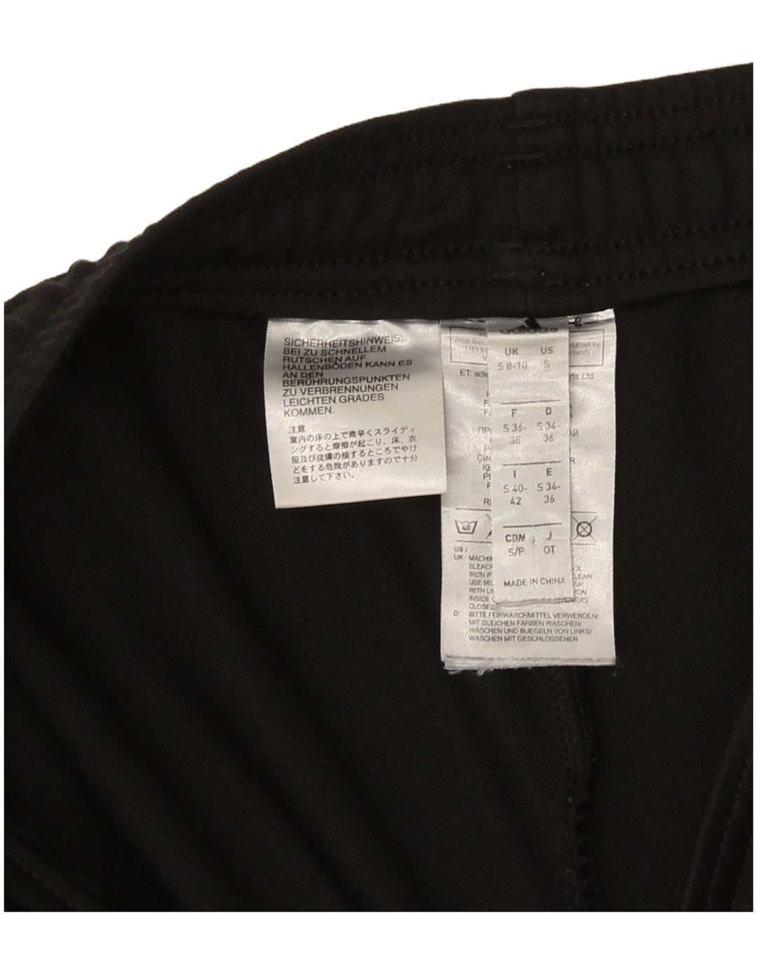 Adidas Træningsdragtsbukser til kvinder UK 8/10 Small Black Polyester