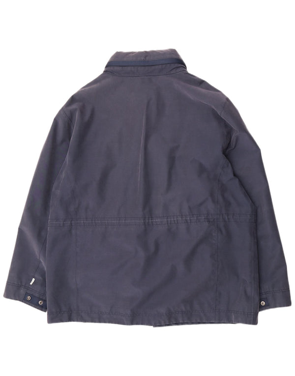 Timberland Herre Hooded Utility Jacket UK 46 3XL Navy Blue Cotton