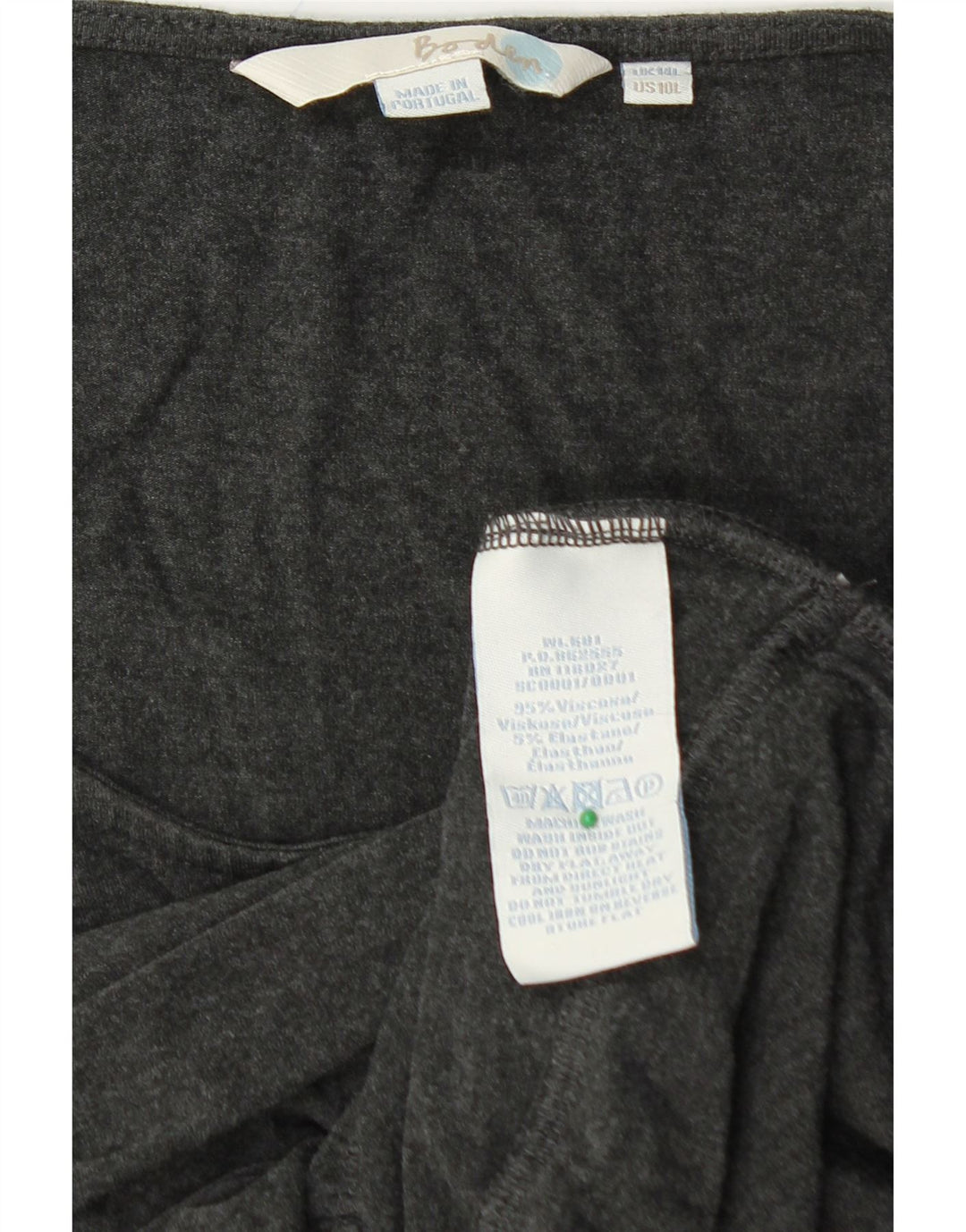 BODEN Lange 3/4-ærmede A-line kjole til kvinder DK 14 Stor grå viskose