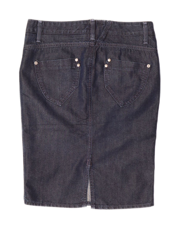 Sisley Dame Denim Nederdel IT 40 Small W30 Marineblå Bomuld