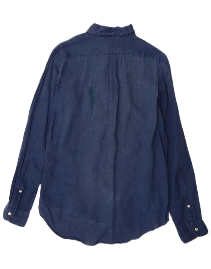 Ralph Lauren herreskjorte lille marineblå linned
