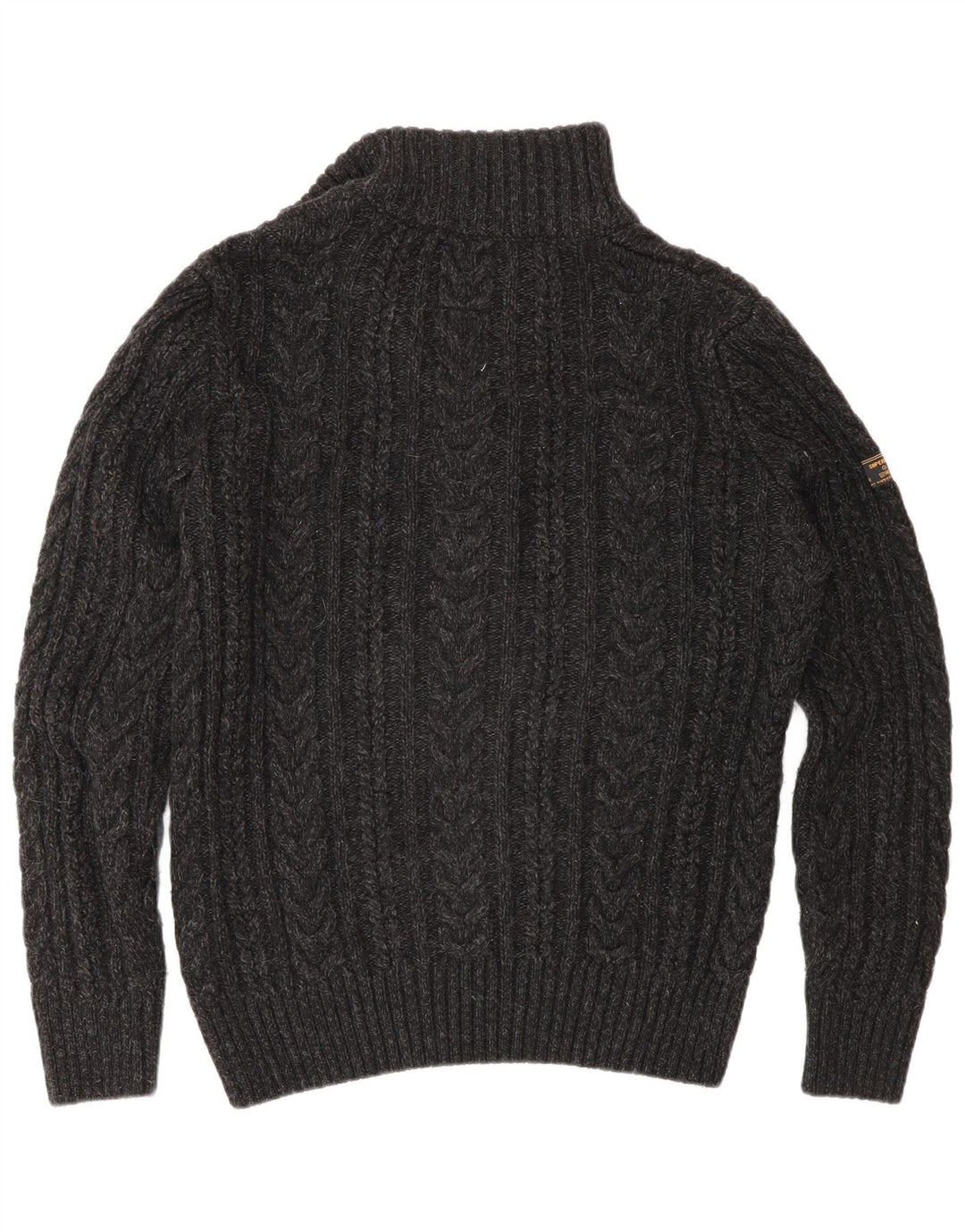 Superdry Sweater med lynlås til mænd mellemgrå akryl
