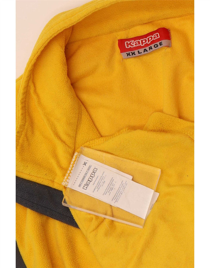 Kappa Herre Fleecejakke UK 44 2XL Gul Colourblock Polyester