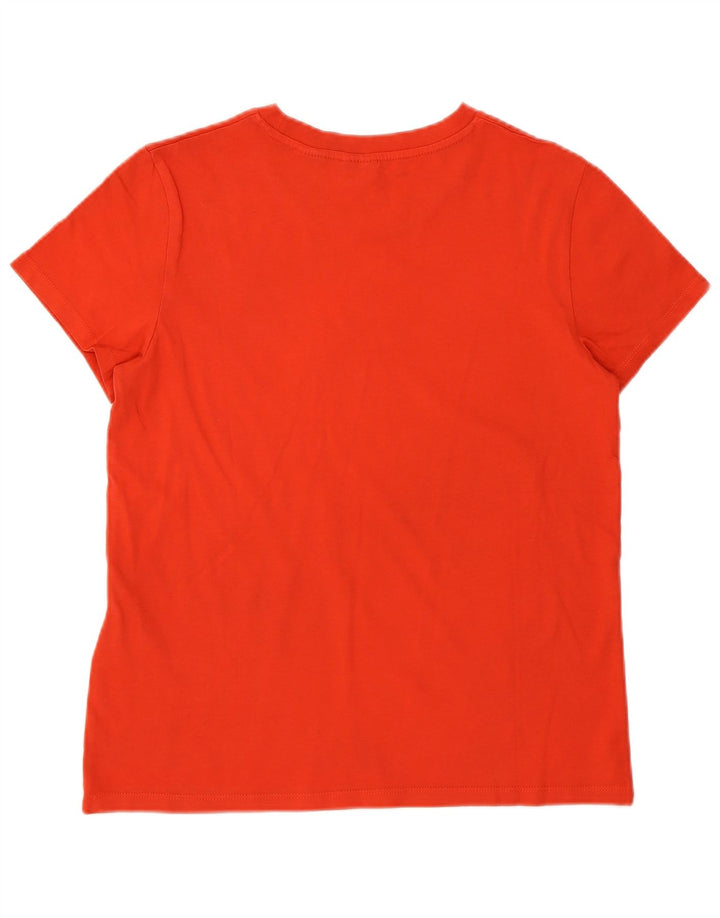 Levi's Dame T-Shirt Top UK 10 Lille Orange Bomuld