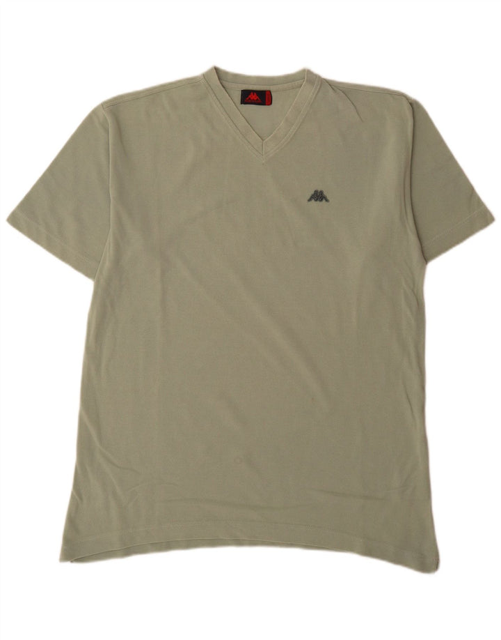 Kappa Herre T-Shirt Top Stor Grøn Bomuld