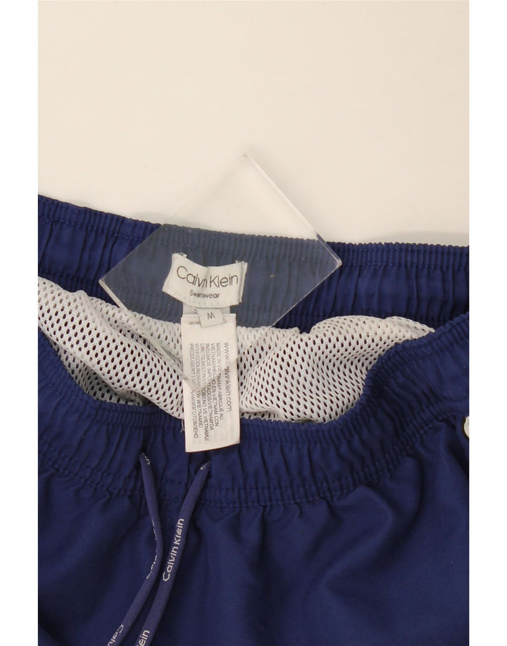 Calvin Klein Herre grafiske svømmeshorts Medium Navy Blue Colourblock