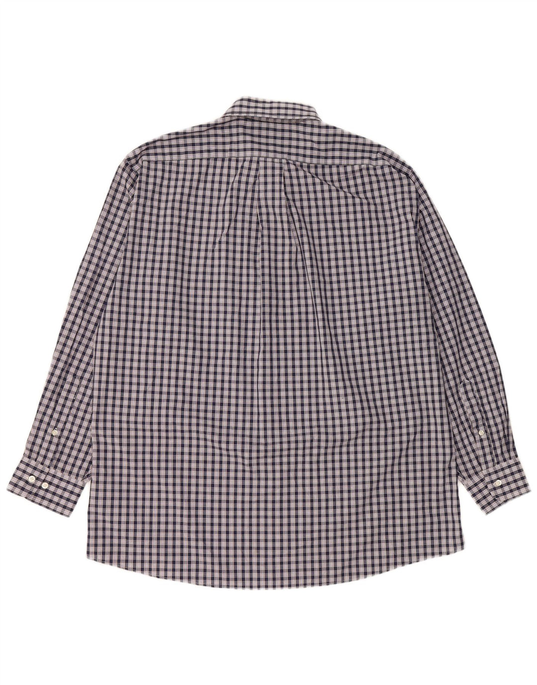DOCKERS Herreskjorte str. 16 16 1/2 Large Navy Blue Gingham Cotton