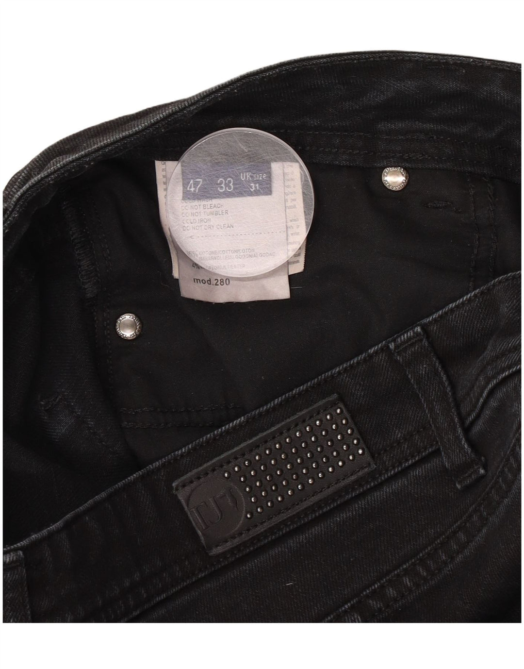 Trussardi Dame Slim Jeans W31 L33 Sort Bomuld