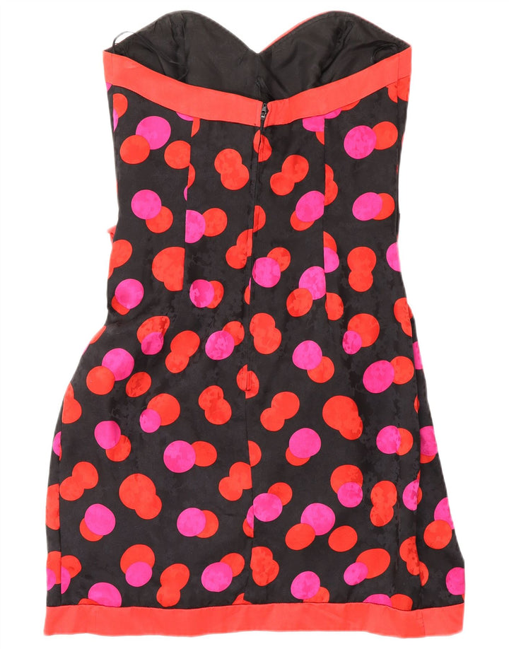 MUREK Dame Stropløs Kjole UK 10 Small Multicolored Polka Dot