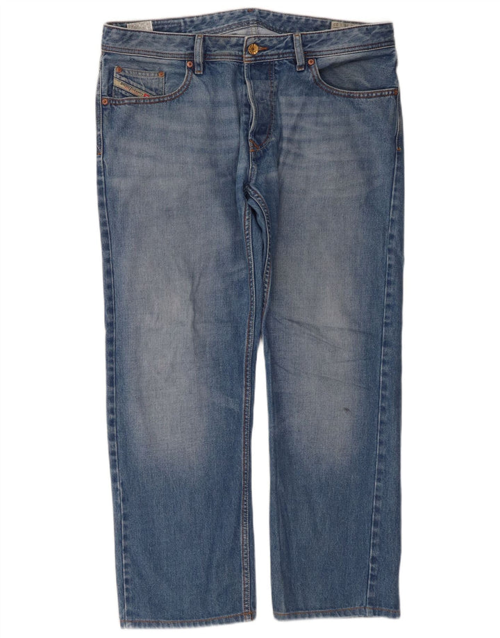 Diesel Herre Larkee Boxy Straight Jeans W36 L28 Blå Bomuld