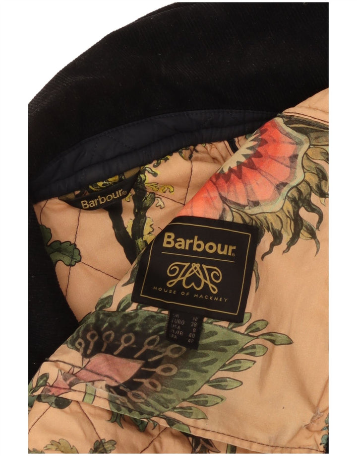 Barbour Quiltet jakke til kvinder UK 12 Medium Navy Blue