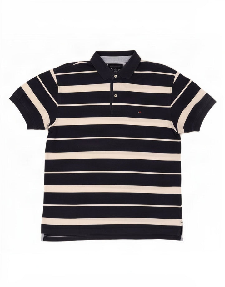 Tommy Hilfiger Herre poloshirt Stor marineblå stribet