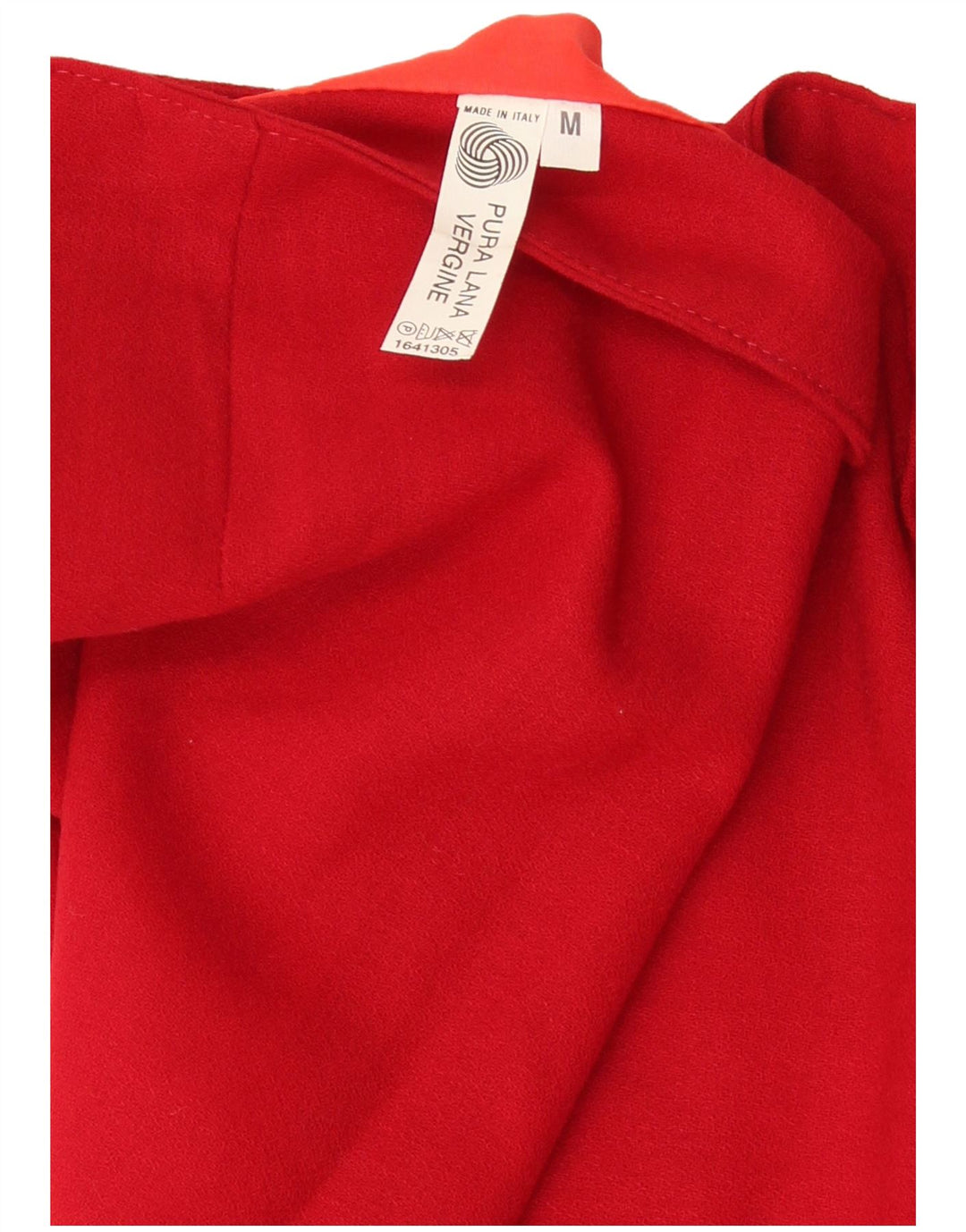 Vintage Kvinders Mini Wrap Nederdel Medium W28 Red Virgin Wool