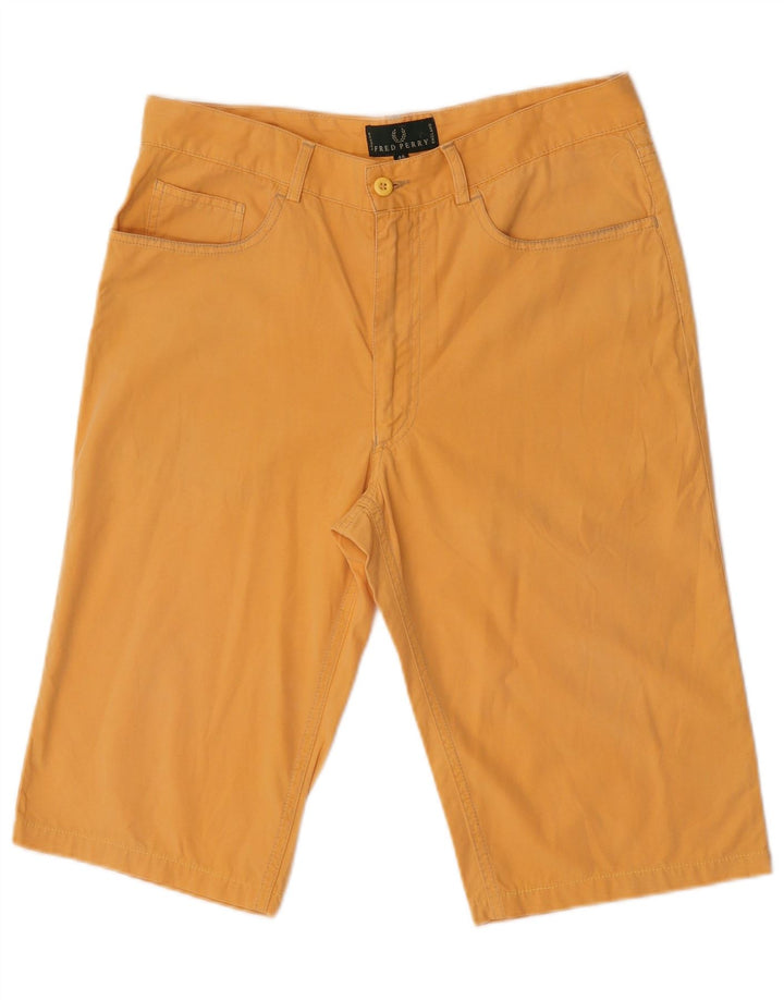 Fred Perry Herre Casual Shorts IT 46 Small W32 Yellow Cotton