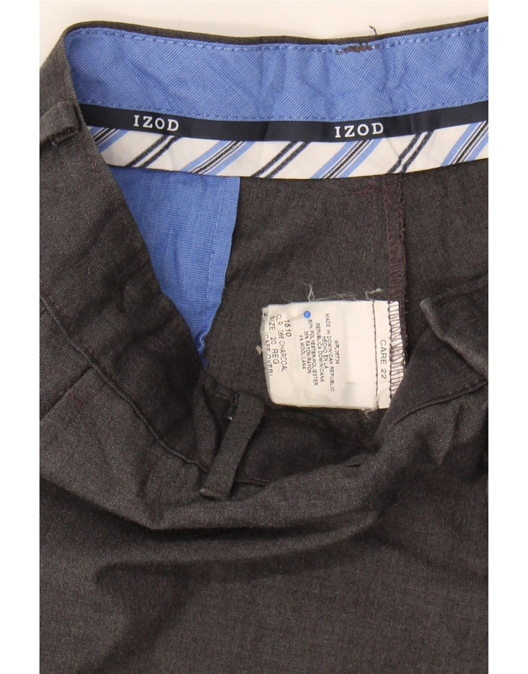 IZOD Boys Straight Chino Trousers 15-16 Years W28 L31 Grey Polyester Vintage Izod and Second-Hand Izod from Messina Hembry 