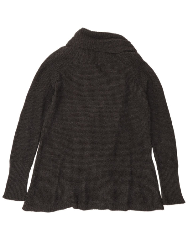 Zara Womens Open Cardigan Sweater UK 12 Medium Grey Bomuld