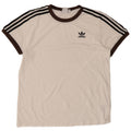 ADIDAS Dame Oversized T-Shirt Top UK 10 Small White Bomuld