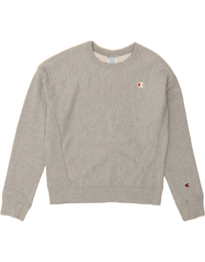 CHAMPION Womens Sweatshirt Jumper UK 14 Medium Grey Cotton Vintage Champion and Second-Hand Champion from Messina Hembry 