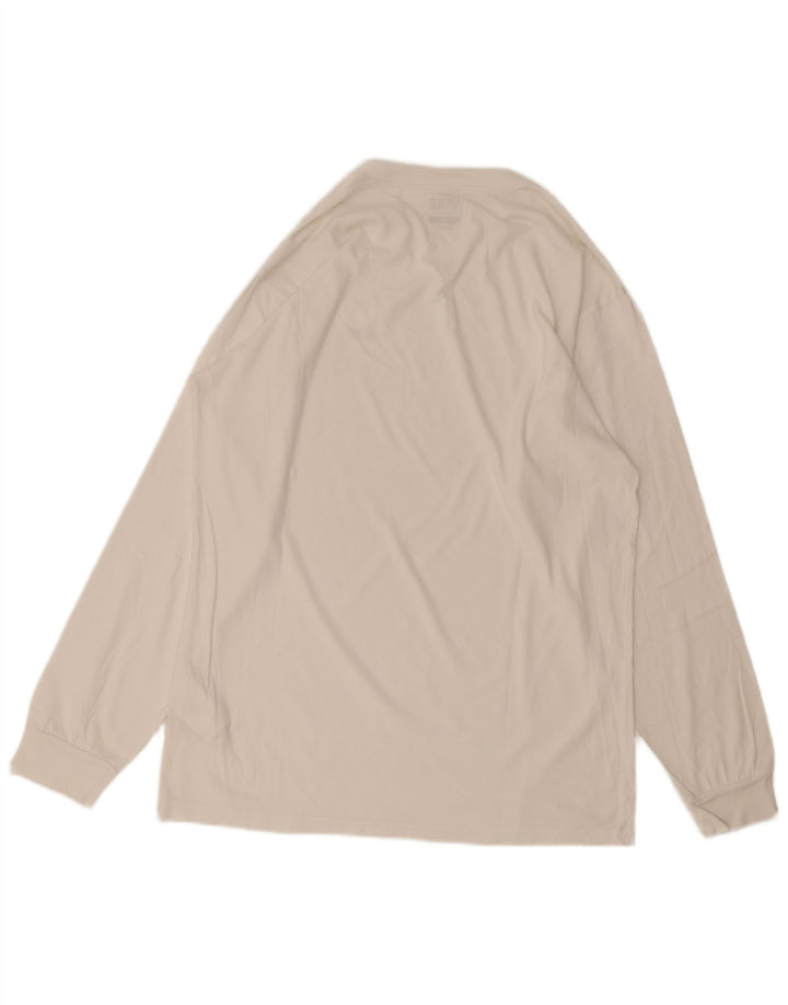 Vans Herre Classic Fit Top Langærmet Stor Hvid Bomuld