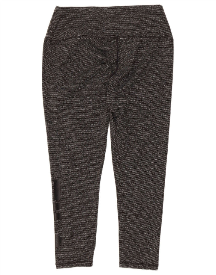 FILA Kvinders Grafiske Capri Leggings UK 10 Small Grey Pinstripe Polyester