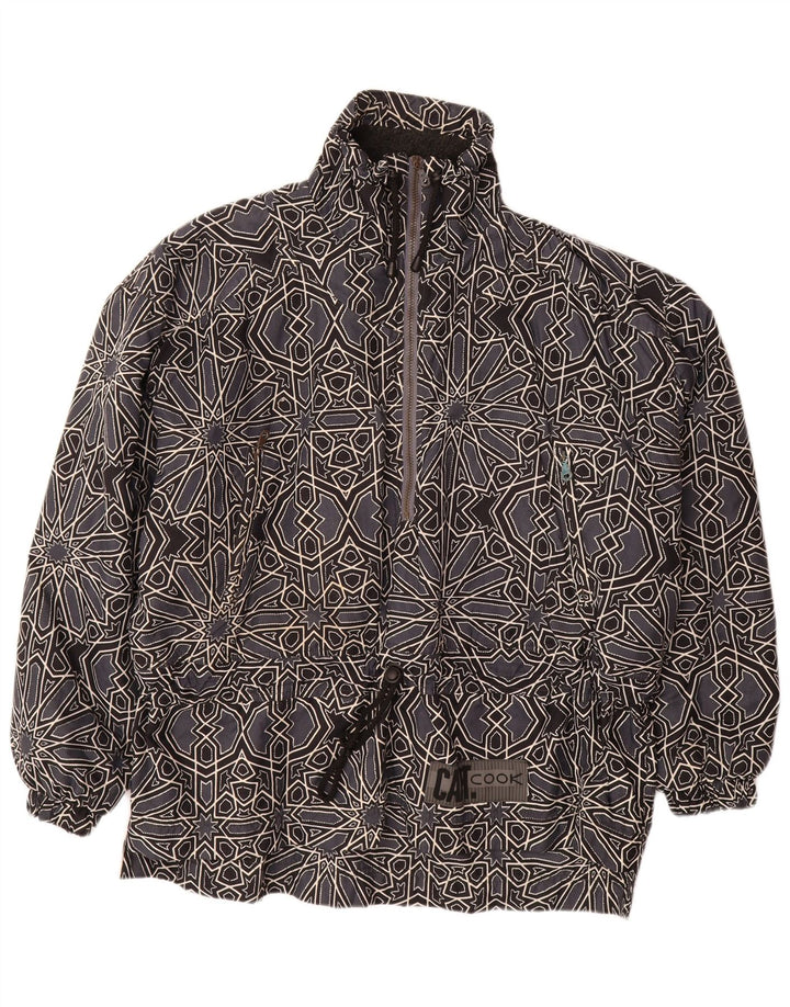 CAPT. COOK Herre Grafisk Anorak Jacket UK 42 XL Grå Geometrisk
