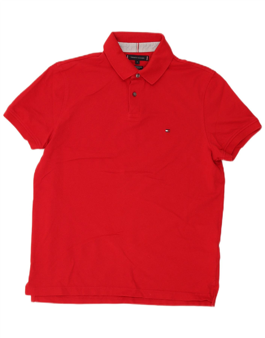 Tommy Hilfiger Herre Regular Fit Polo Shirt Medium Rød Bomuld