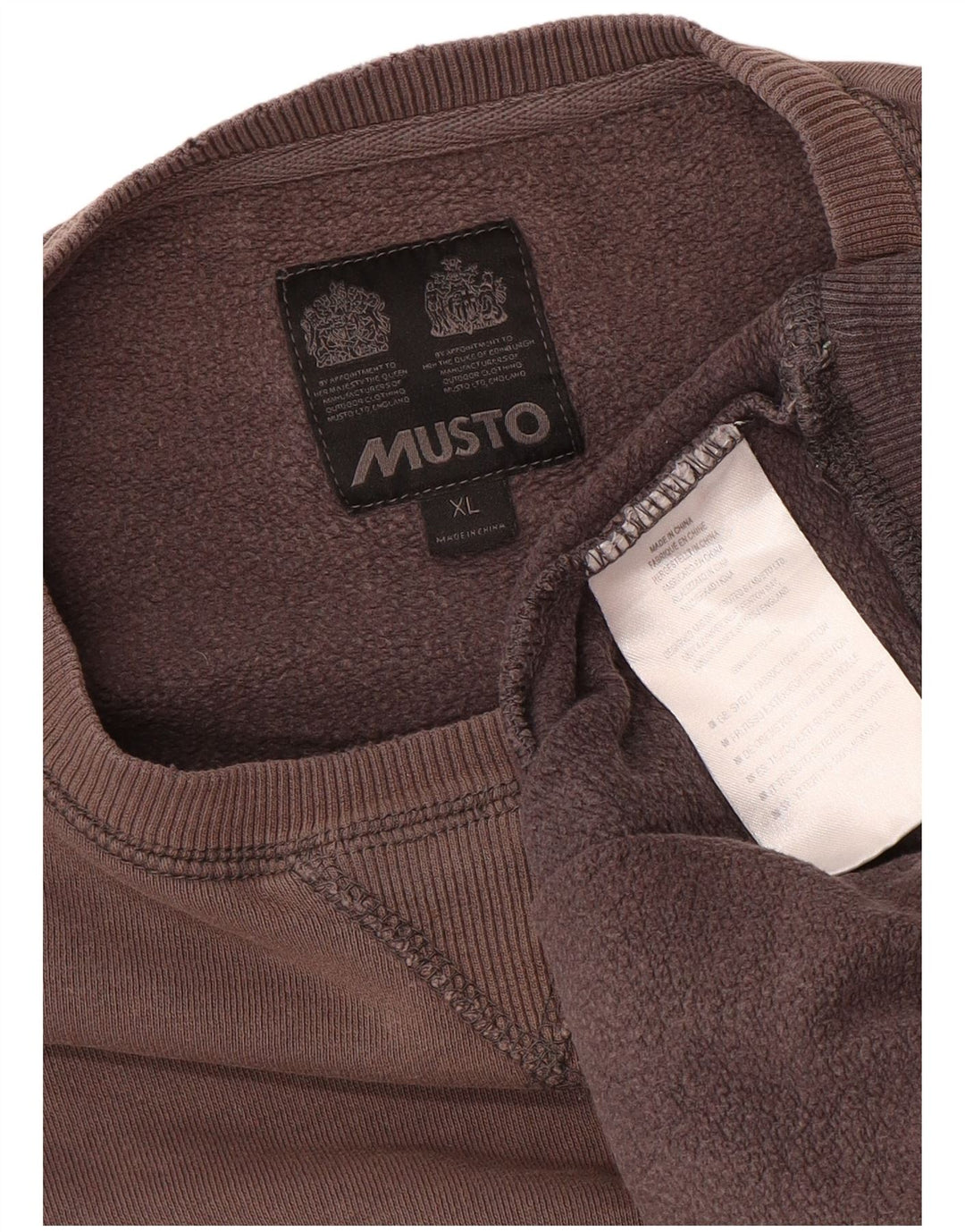 MUSTO Herre Sweatshirt Jumper XL Bourgogne bomuld