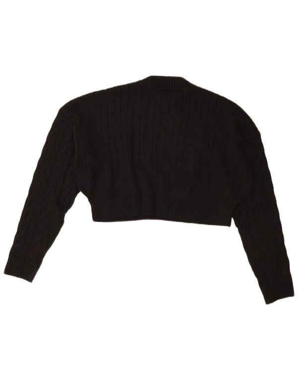 Tommy Hilfiger Dame Grafisk Crew Neck Jumper Sweater UK 12 Medium Black