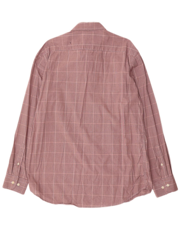 Carrera Herre Regular Fit skjorte XL Bourgogne ternet bomuld