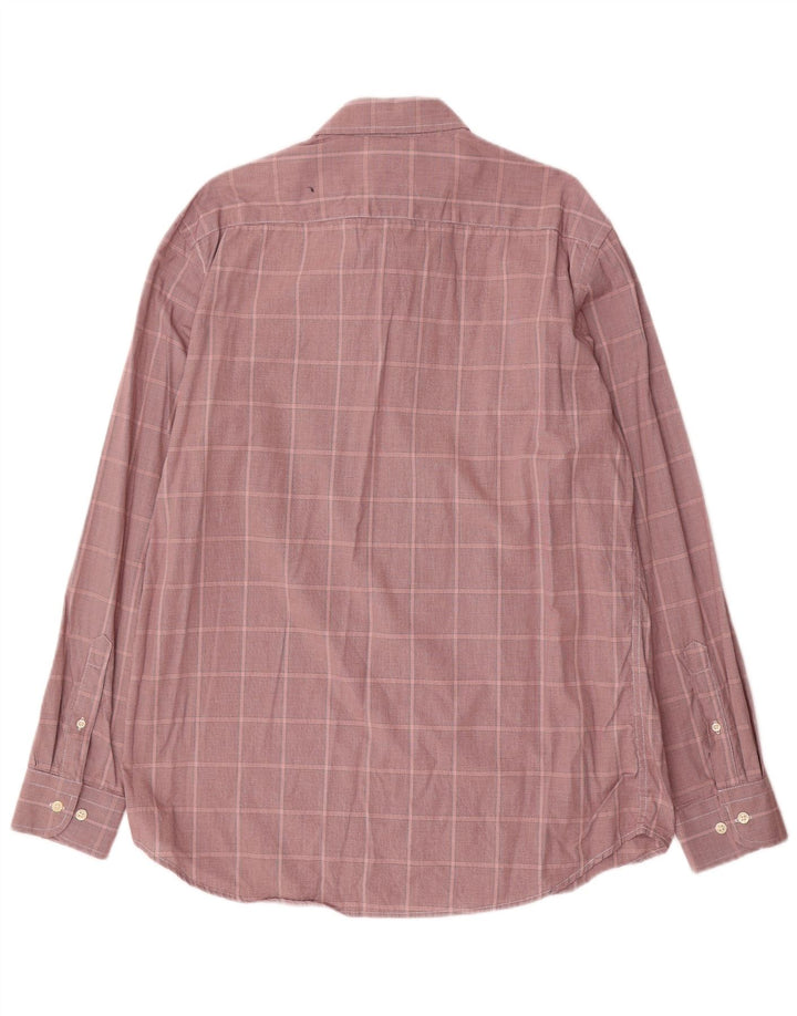 Carrera Herre Regular Fit skjorte XL Bourgogne ternet bomuld