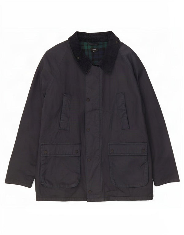 OVS Herre vokset bomuldsjakke UK 42 XL Sort