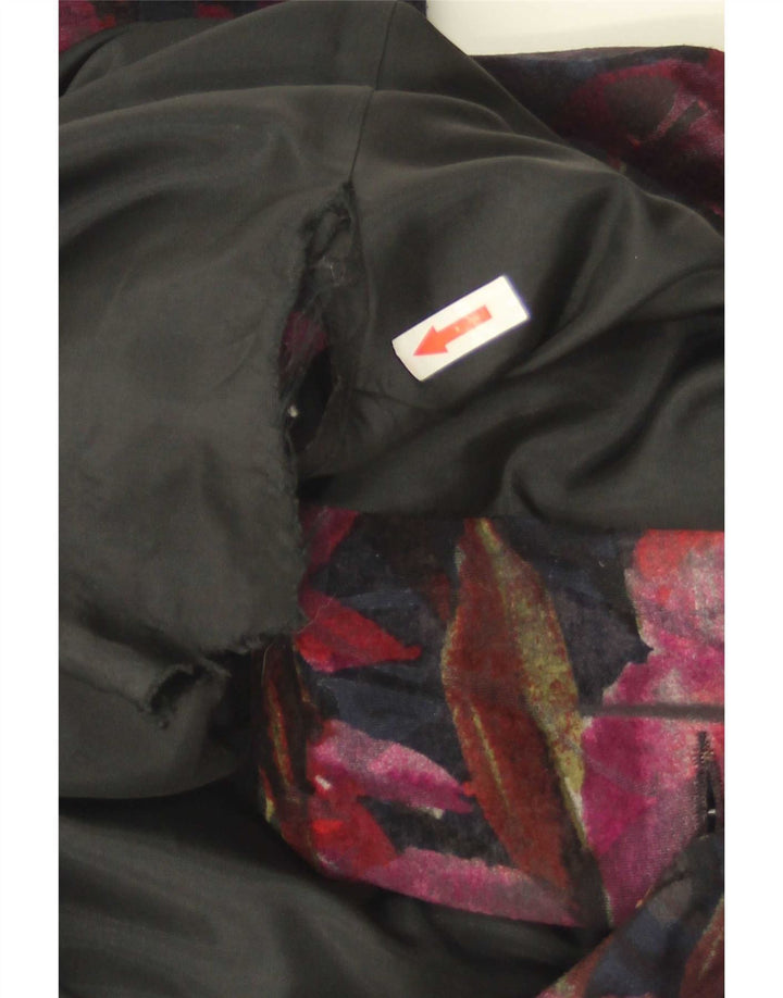 Vintage Dame 3 Button Blazer Jacket UK 10 Small Multicolored Floral