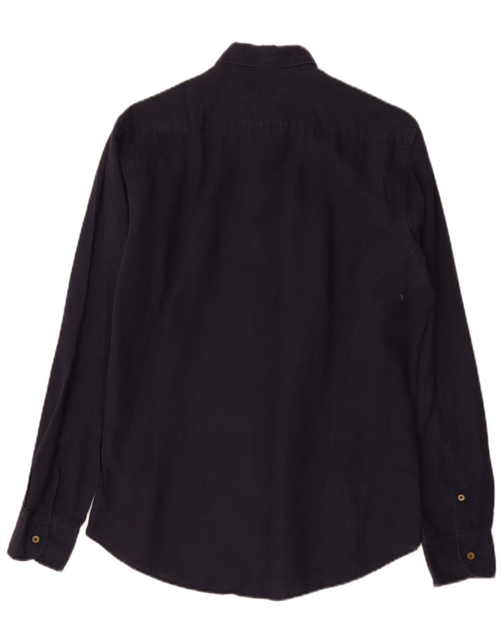 Massimo Dutti Herreskjorte Medium Navyblå Bomuld